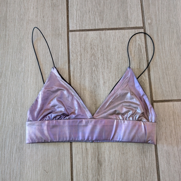 Sleek Metallic Bralette - Picture 1 of 2